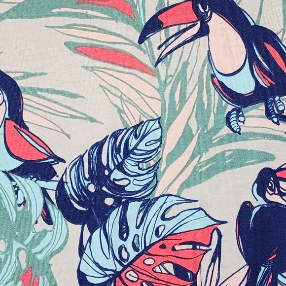 Fresh Produce Women's Tucan Tropical Short Sleeves V-Neck Summer T-Shirt - L - Picture 4 of 6